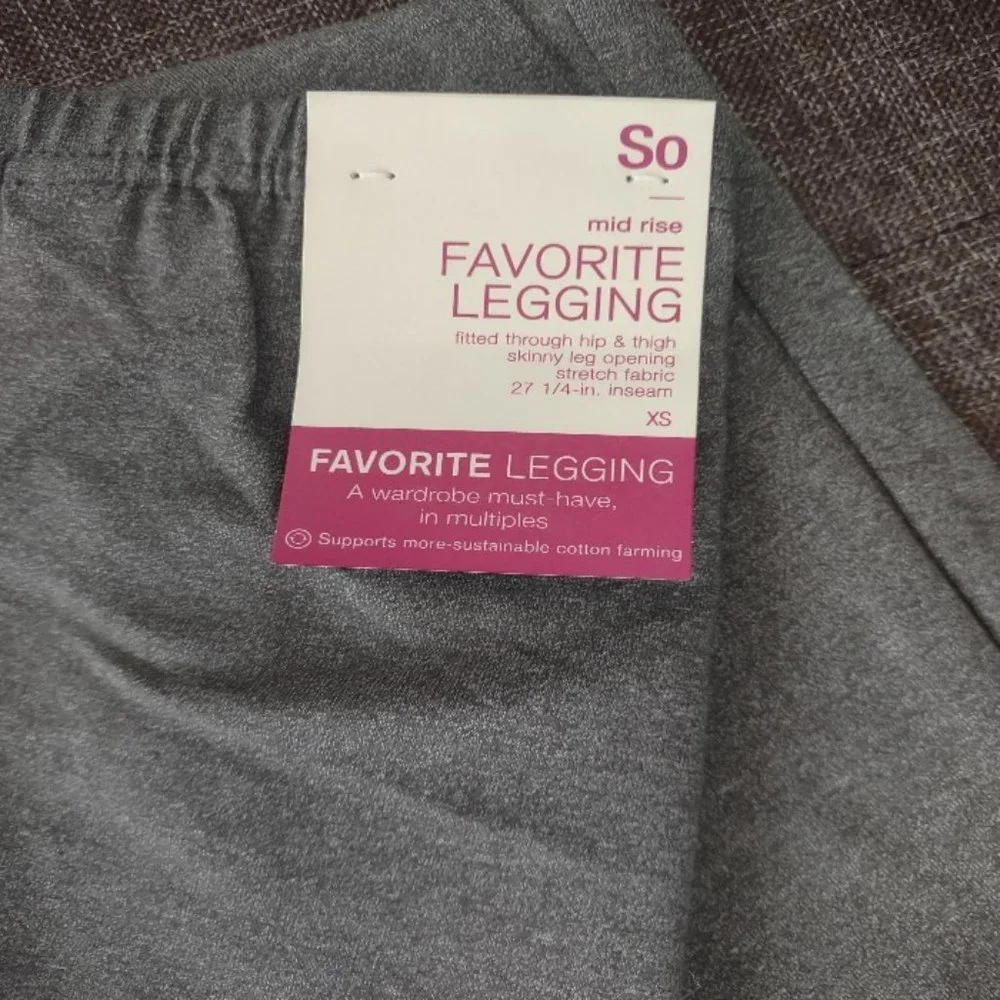 NWT Ladies Mid Rise Leggings New - Picture 3 of 4